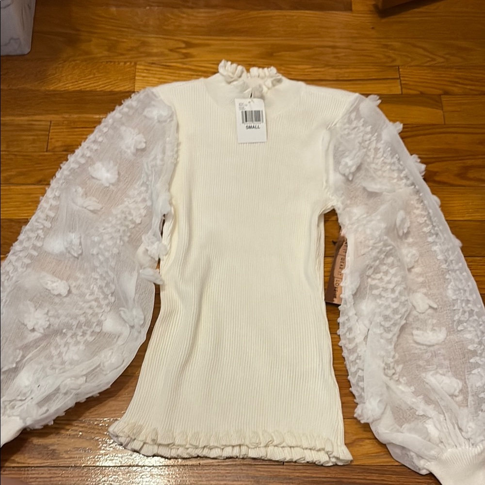 Almost Famous Ivory Knit Top